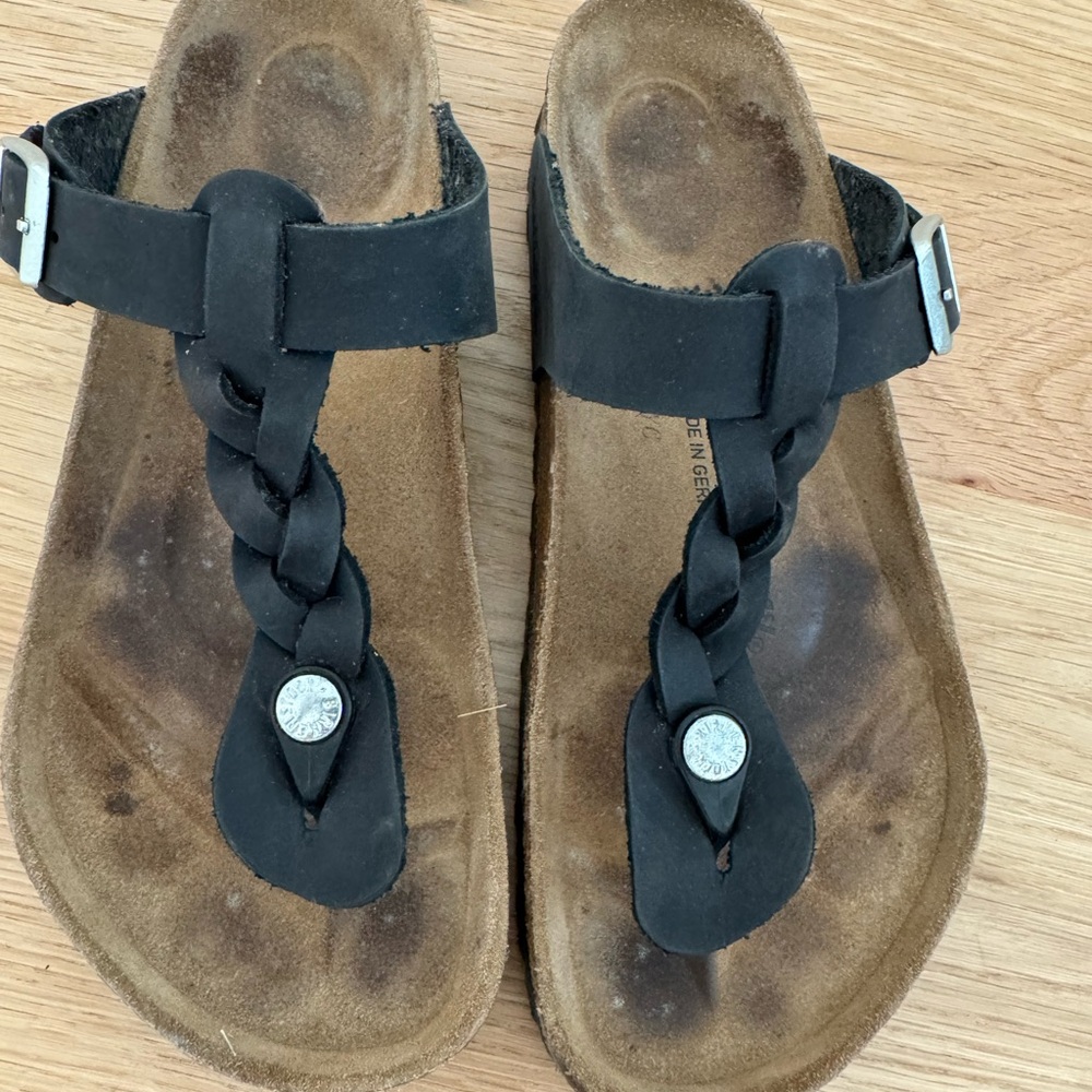 Black Braided BIRKENSTOCK Sandals